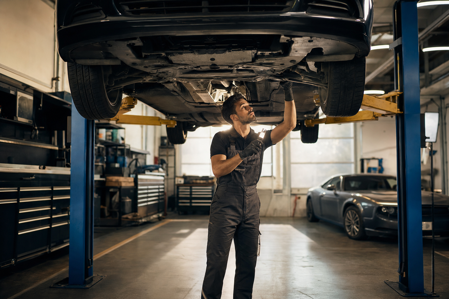 Volkswagen Tiguan на диагностике двигателя